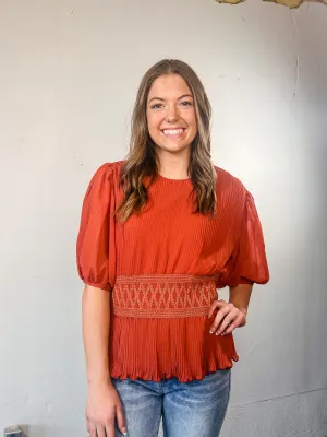 Louise Pleated Top
