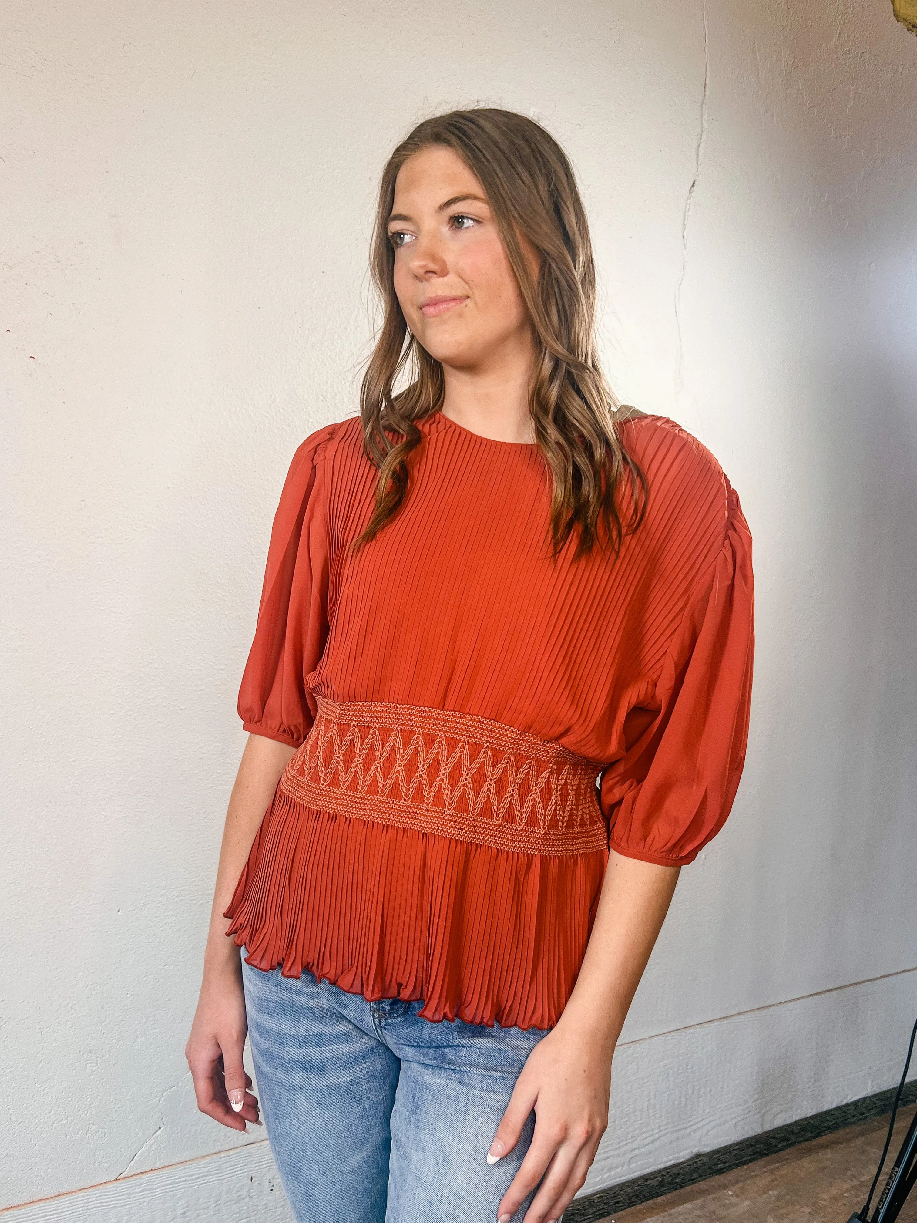 Louise Pleated Top