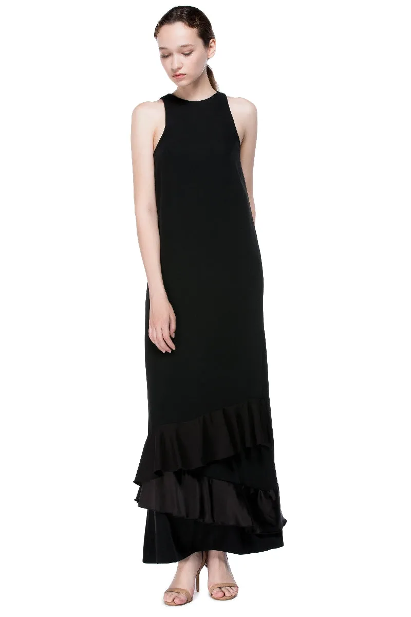 Luminous Long Sleeveless Racer Back Dress