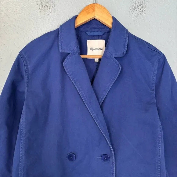 Madewell Women’s Crossover Blazer in (Re)generative Chino Cobalt Blue