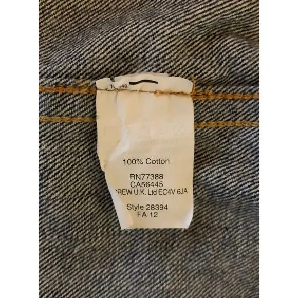 Madewell Women's S Small Blue Jean Denim Dark Wash Trucker Button Front Jacket