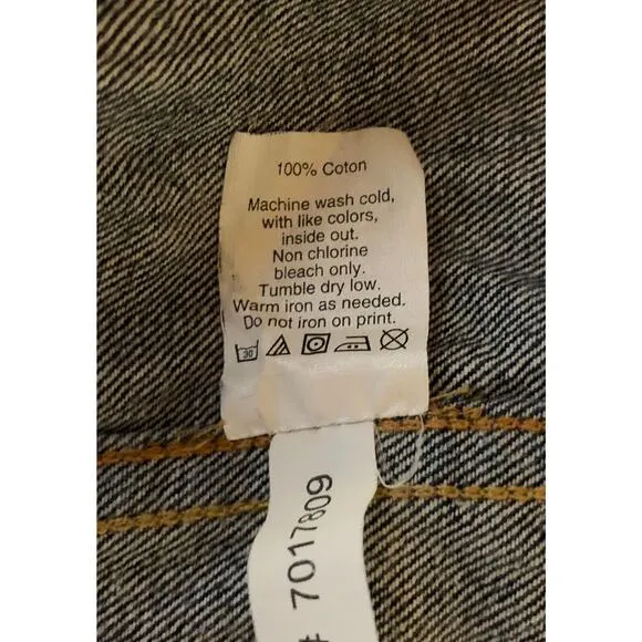 Madewell Women's S Small Blue Jean Denim Dark Wash Trucker Button Front Jacket