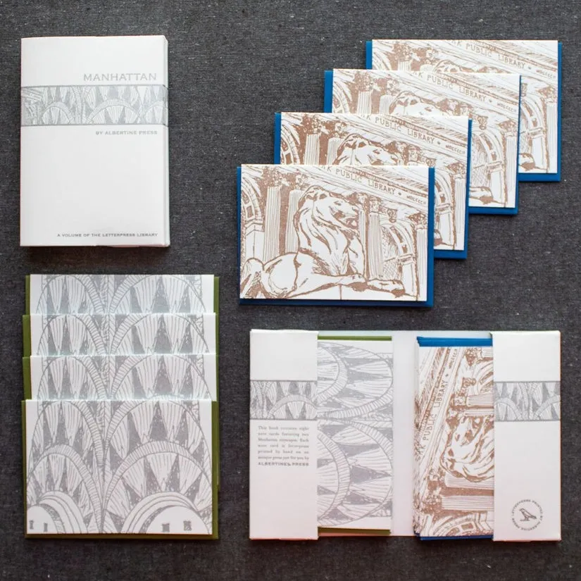 Manhattan Letterpress Note Card Set