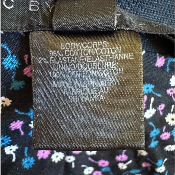 Marc Jacobs Floral Lined Dark Blue Ruffle Jacket Size 10