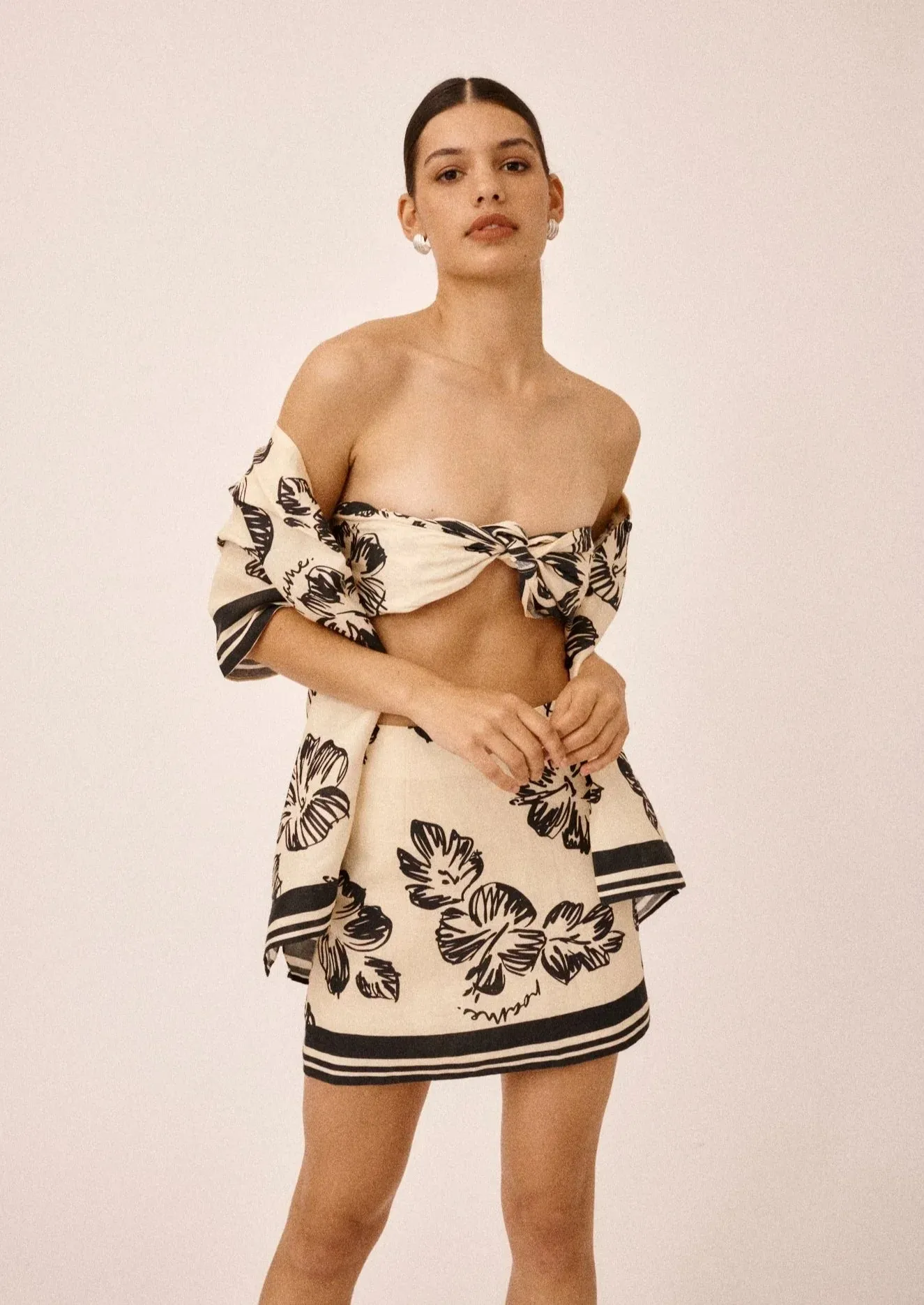 Marcy Mini Skirt - Hibiscus Sunrise