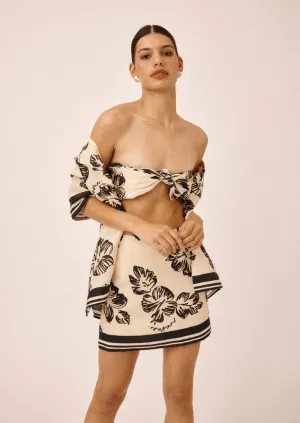 Marcy Mini Skirt - Hibiscus Sunrise