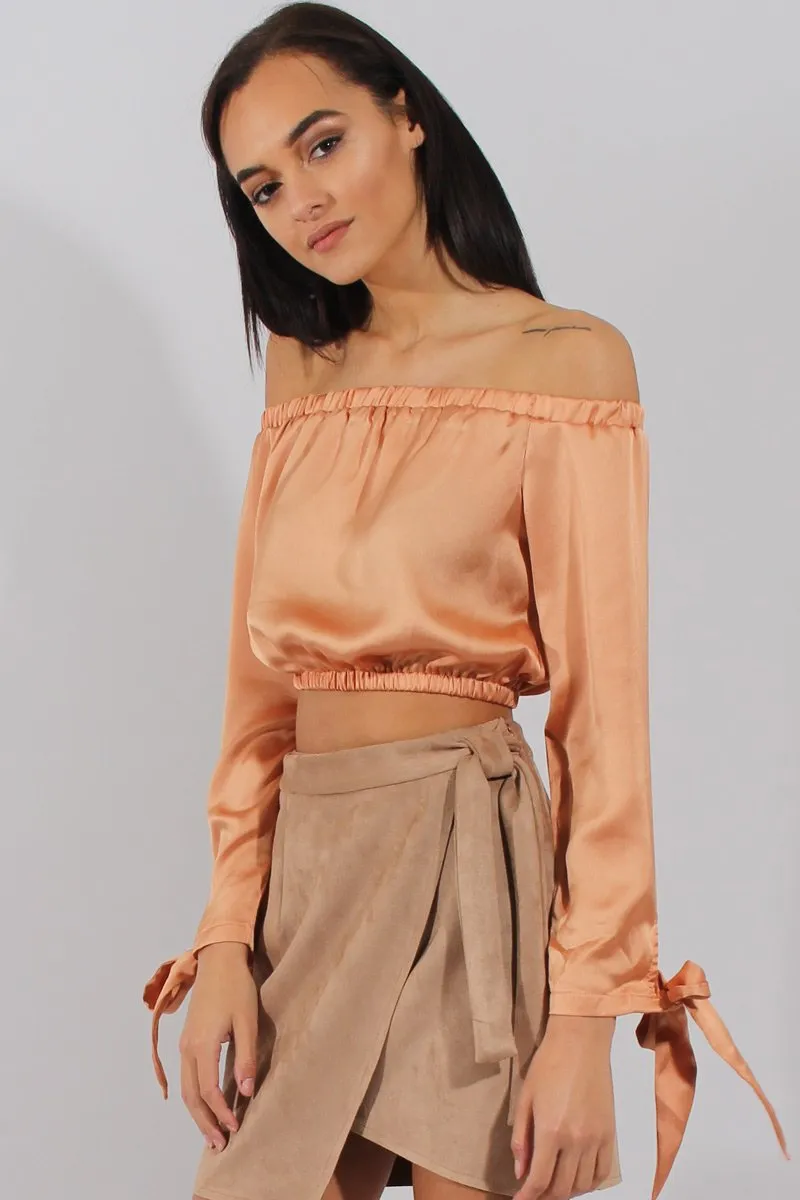 Marigold Bardot Crop Top - Sasha