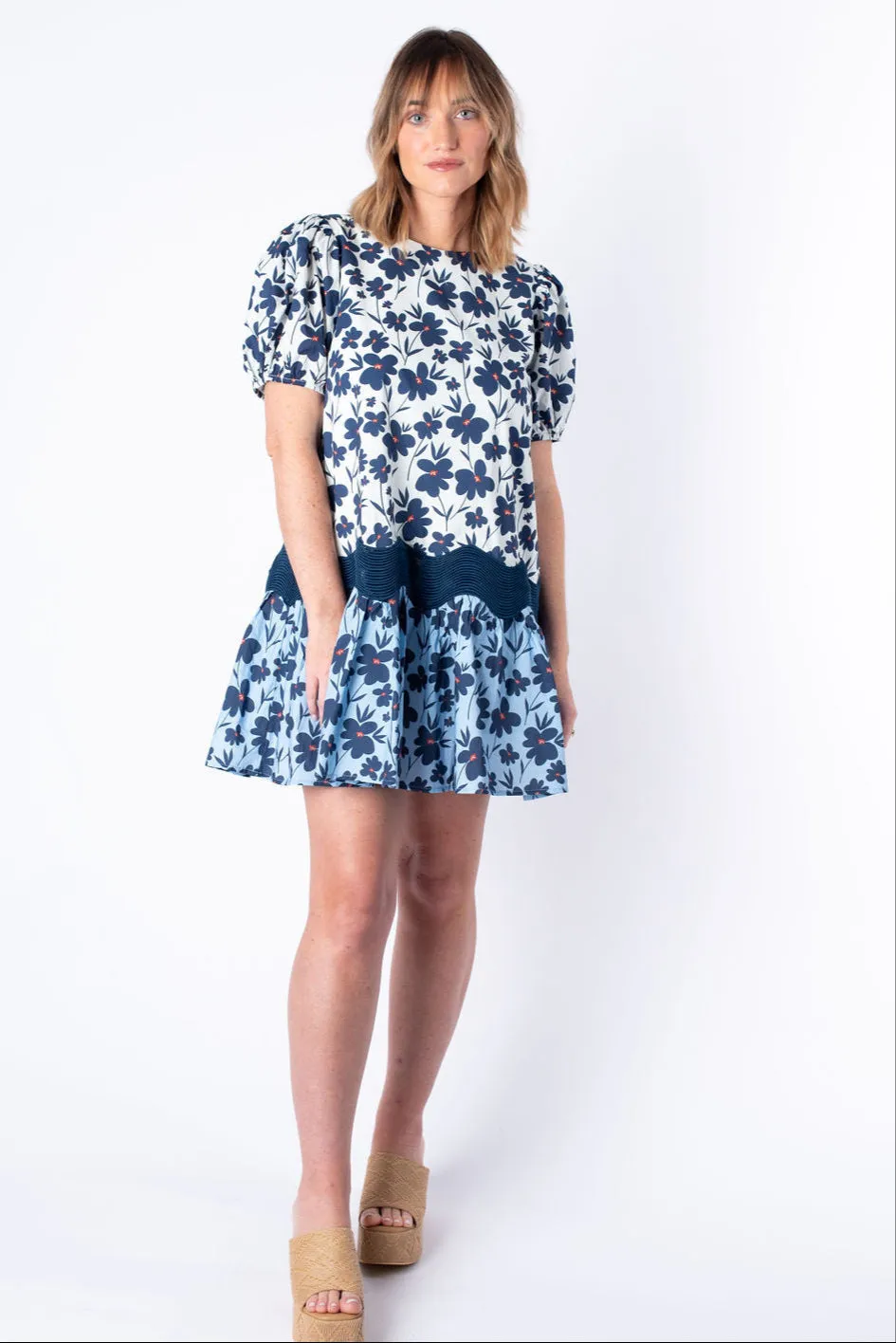 Maxine Floral Short Sleeve Mini Dress