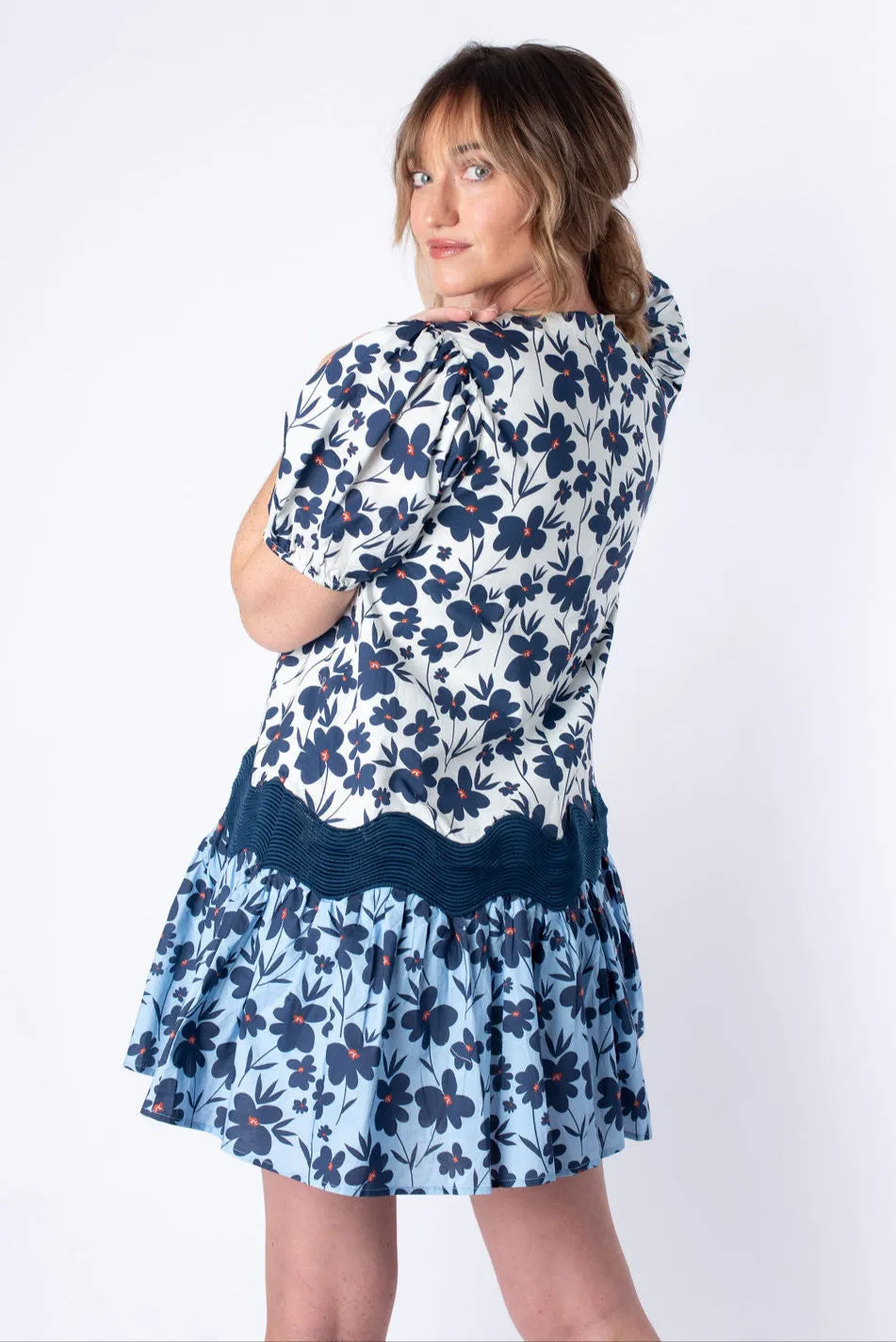 Maxine Floral Short Sleeve Mini Dress