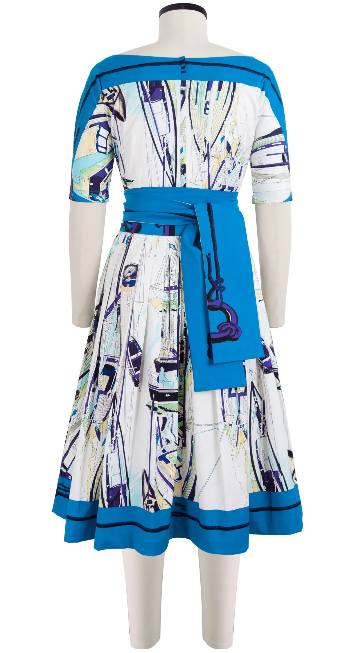 May Dress #2 Boat Neck 1/2 Sleeve Cotton Stretch (Canne)
