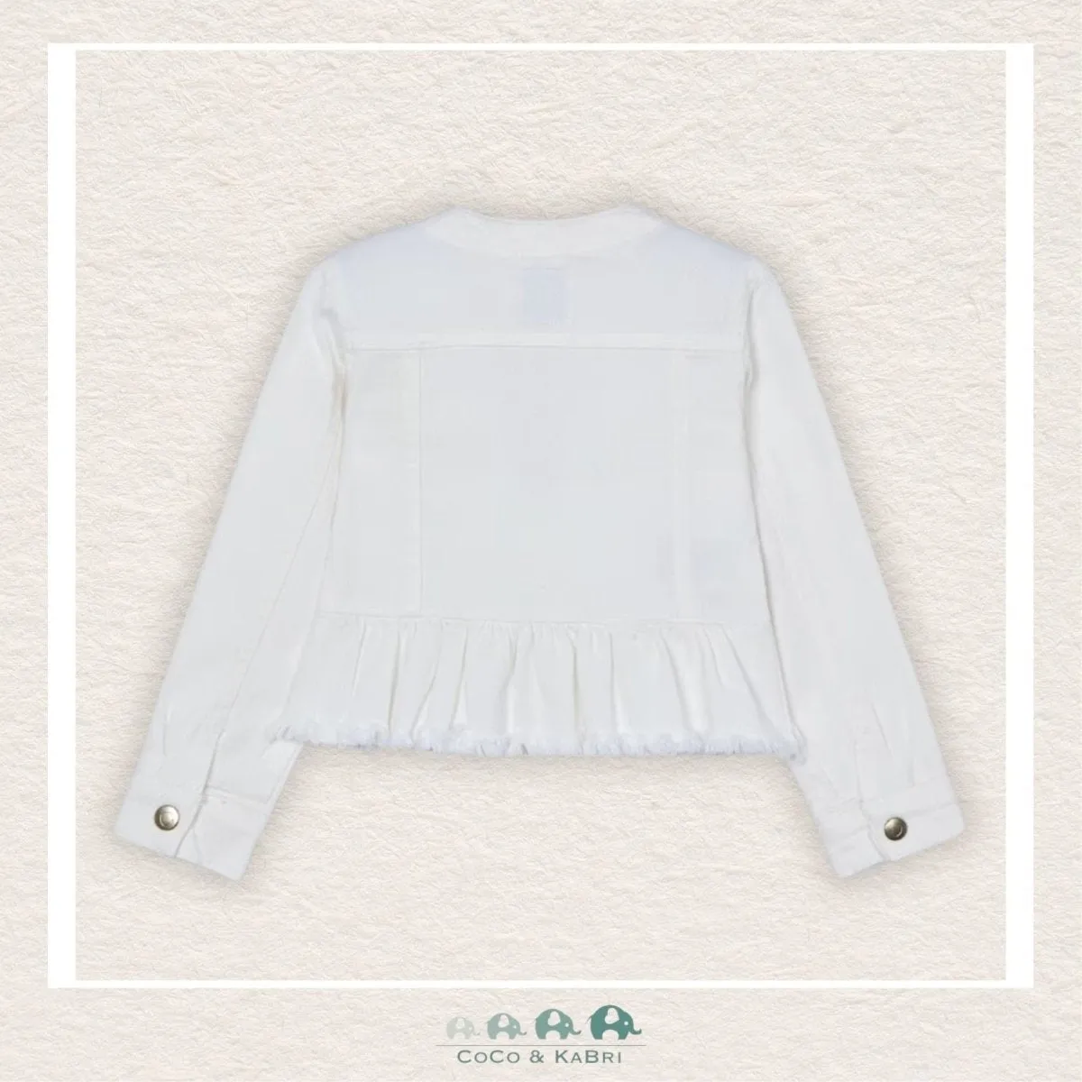 *Mayoral: Girls White Denim Jacket