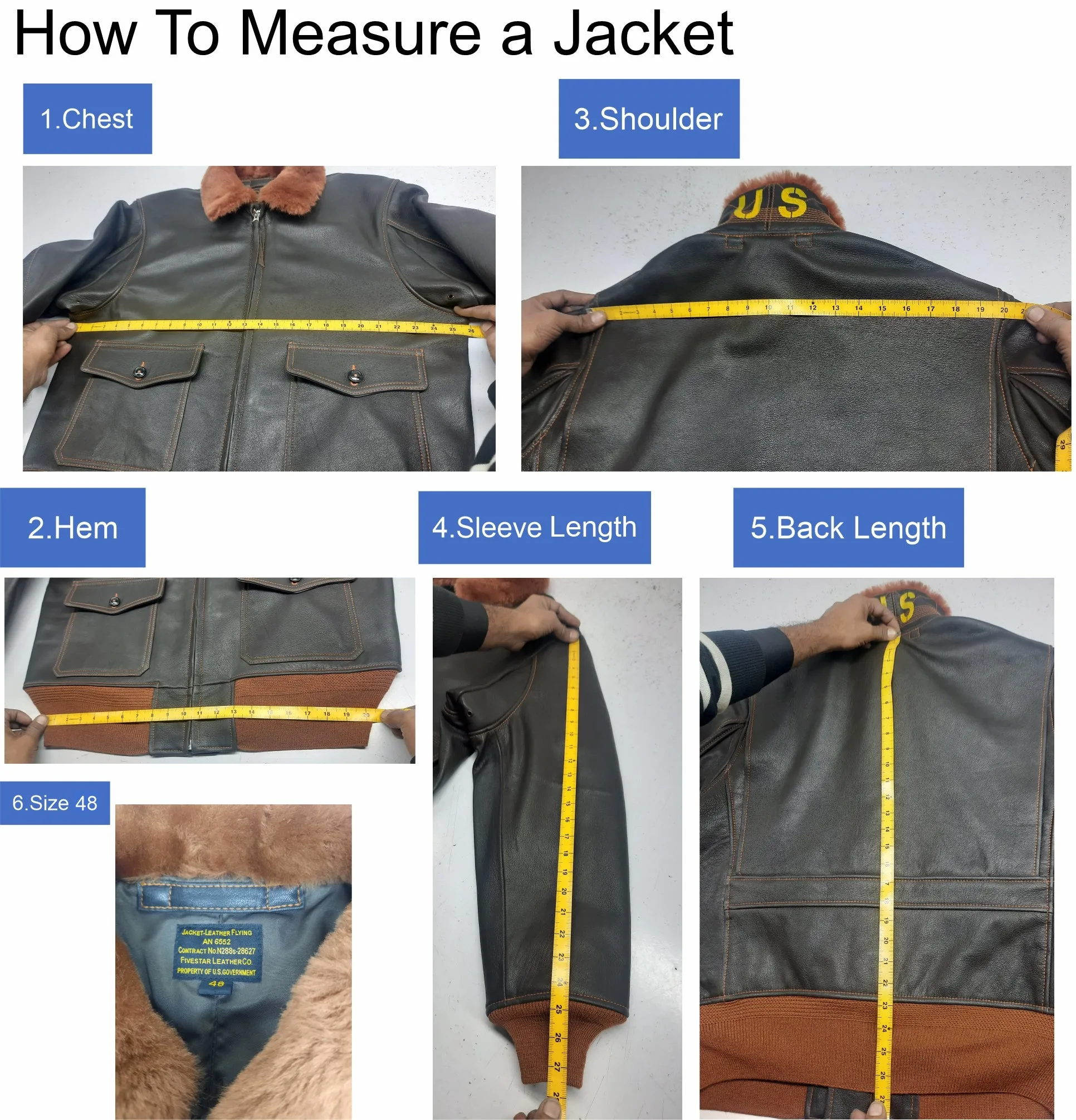 Men’s Flight Aviator WW2 AN-6552 Leather Jacket Russet Brown Goatskin Leather