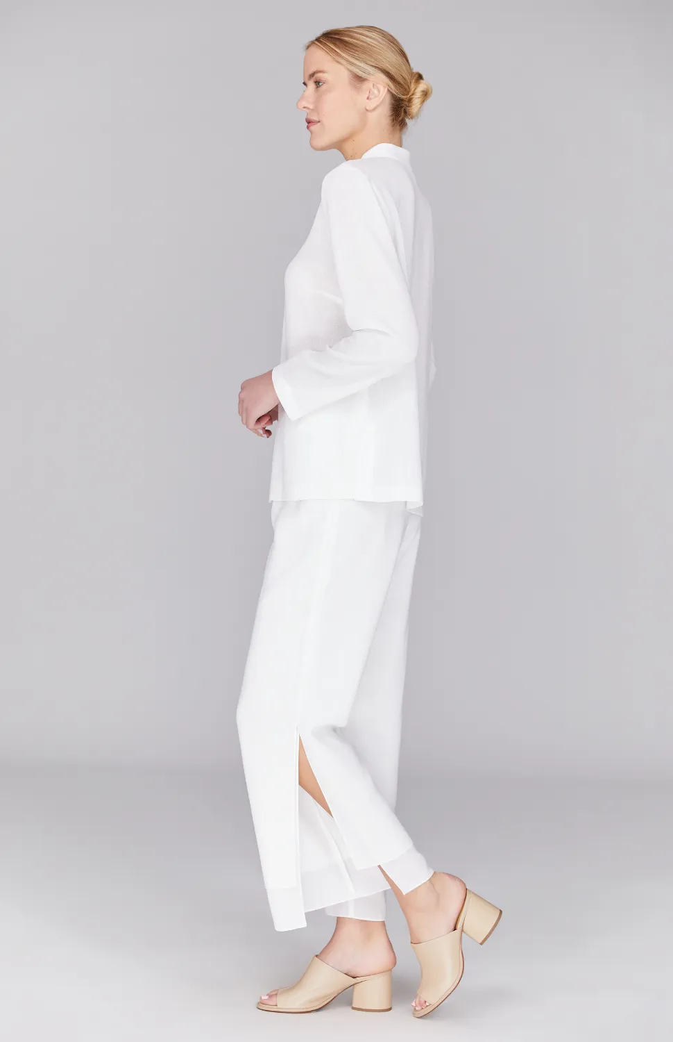 Microlinen Mandarin Collar Jacket