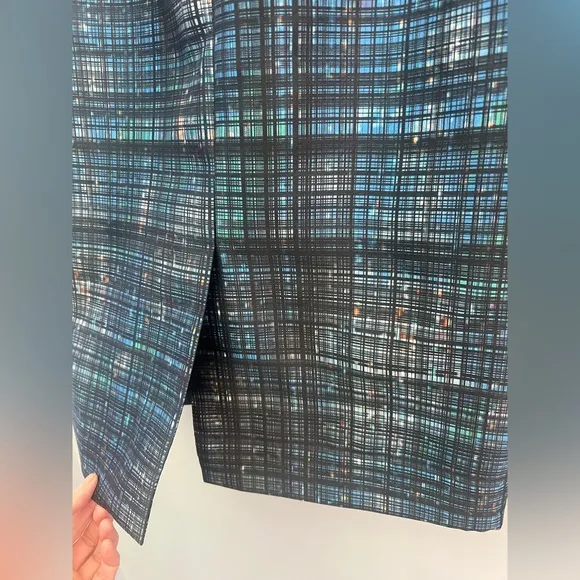 Milly Confetti Plaid High Waisted Skirt, Size 8