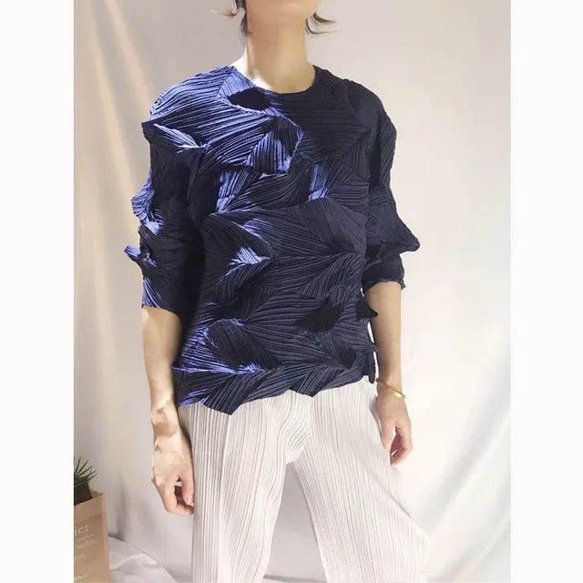 Miyake Style Pleated Blouse