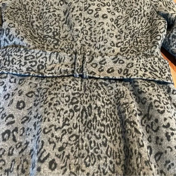 Moda International Women’s Wool Blend Animal Print Peacoat Jacket Size 6