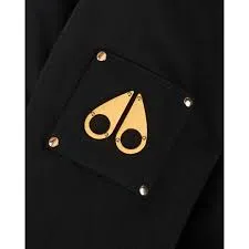 MOOSE KNUCKLES - BLACK FAUX LINDEN CLASSIC BUNNY GOLD LOGO