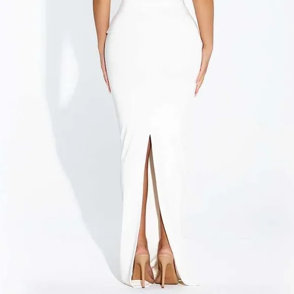 Naked Wardrobe Butter Up Boo Skirt in White