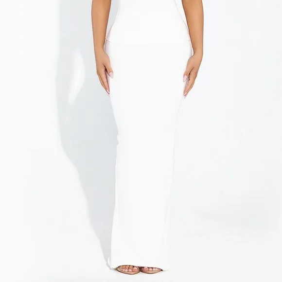 Naked Wardrobe Butter Up Boo Skirt in White