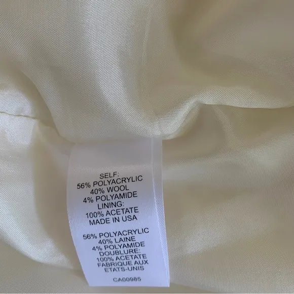 NANETTE LEPORE CLASSIC KNIT TWEED IVORY SKIRT