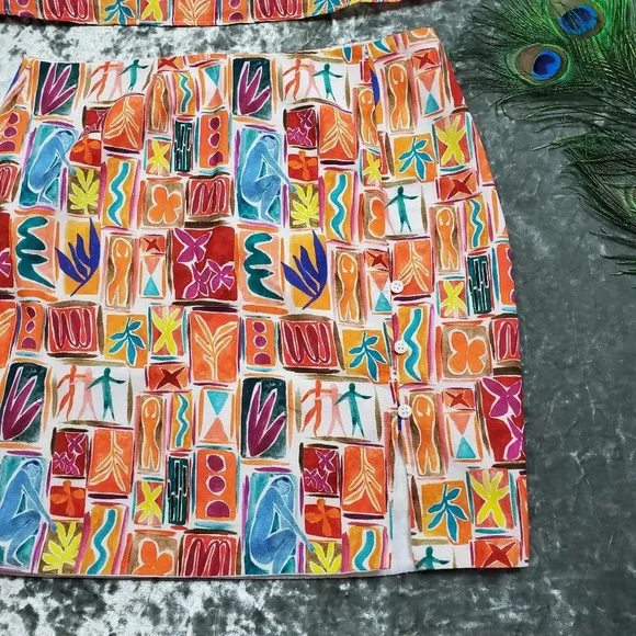 Nasty Gal Abstract Tile Mini Skirt