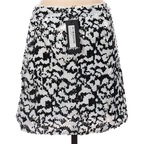 Nasty Gal Premium Sequin High-Waisted Fitted Mini Skirt, NWT