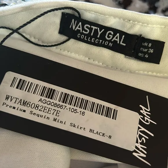 Nasty Gal Premium Sequin High-Waisted Fitted Mini Skirt, NWT