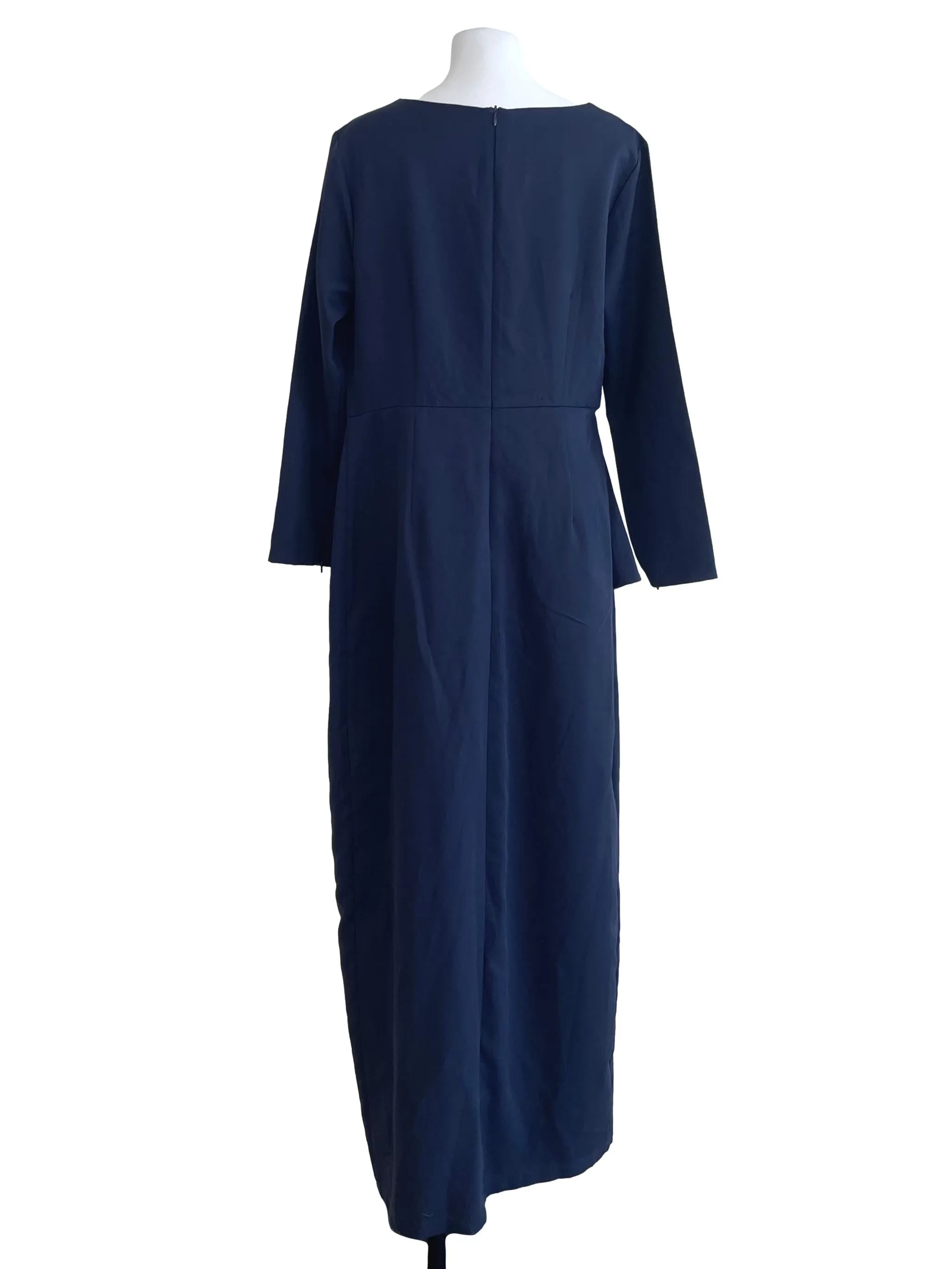 Navy Blue Round Neck Dress