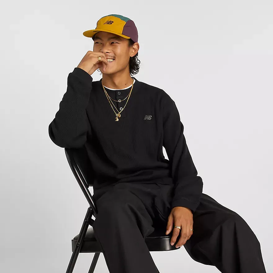 NB Numeric Waffle Knit Long Sleeve Henley