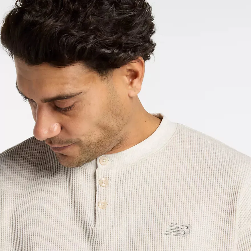 NB Numeric Waffle Knit Long Sleeve Henley