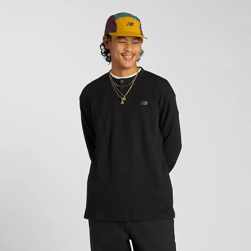 NB Numeric Waffle Knit Long Sleeve Henley