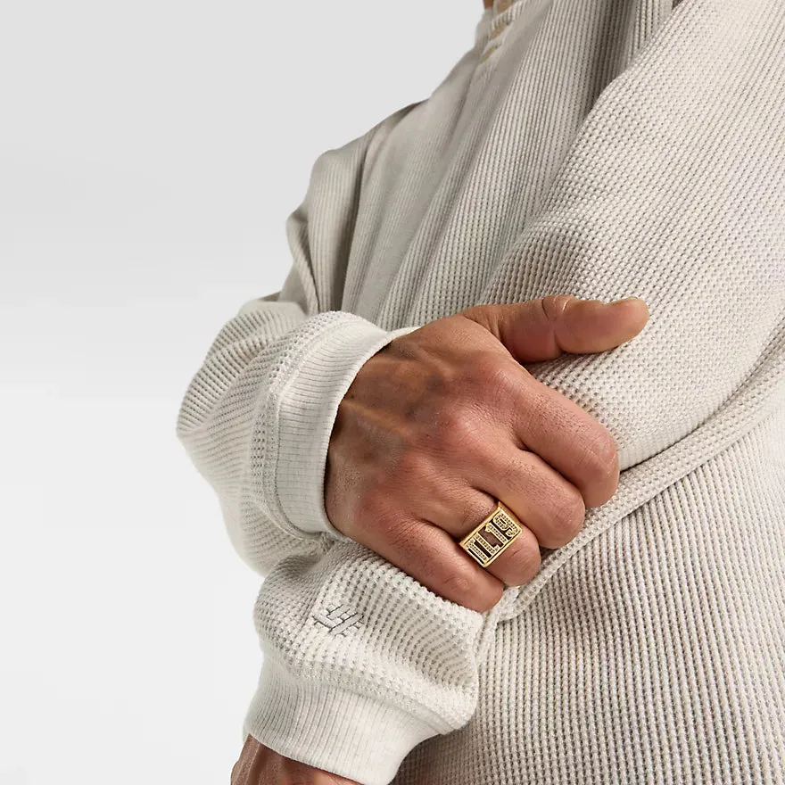NB Numeric Waffle Knit Long Sleeve Henley