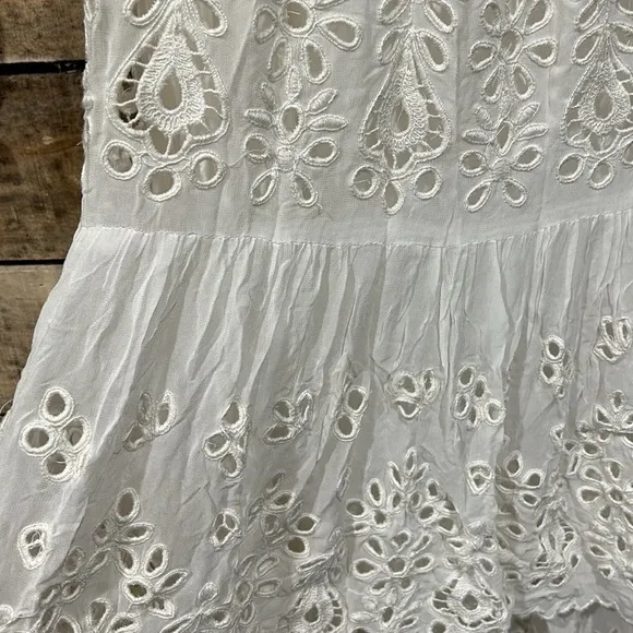 NEW Free People Wilder Tiered Midi Eyelet Skirt Z298-11