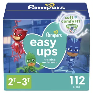 New in box! Pampers Easy Ups Boys Training Underwear, Giant Pack, 2T-3T, 16-34 lb, 112 count!