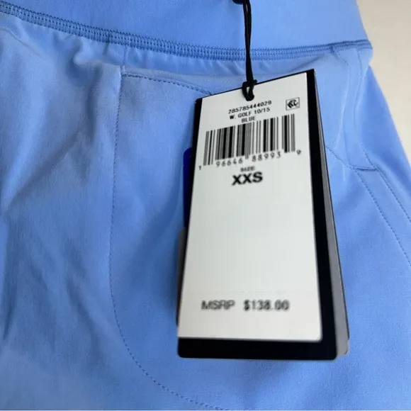 NEW RLX Ralph Lauren Golf Skirt Womens Blue Stretch Pleated Skort Sz XXS $138