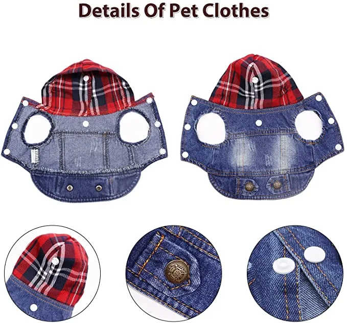 New super adorable plaid hooded Jean Jacket by SILD! Sz S!