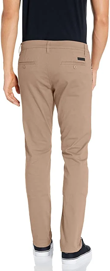 New with tags! Southpole Mens Flex Stretch Basic Chino Pants in Dark Khaki, Sz 36W X 30L