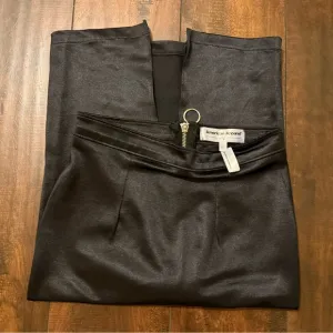 NWOT American Apparel Disco Satin Sheen Pencil Midi Skirt - BLACK