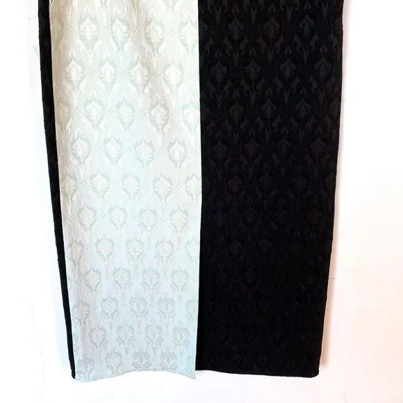NWOT WNDERKAMMER Colorblock Mint Green Black Jacquard Midi Skirt