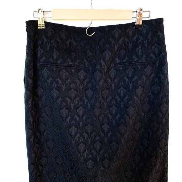 NWOT WNDERKAMMER Colorblock Mint Green Black Jacquard Midi Skirt