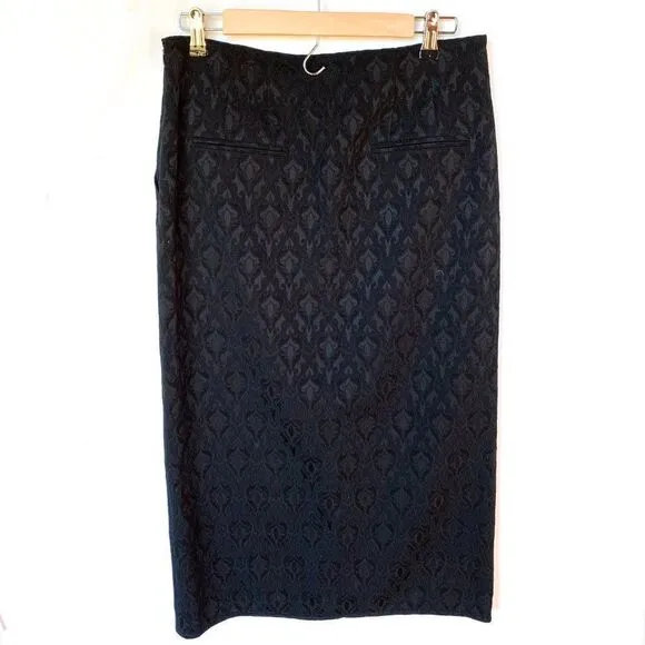 NWOT WNDERKAMMER Colorblock Mint Green Black Jacquard Midi Skirt