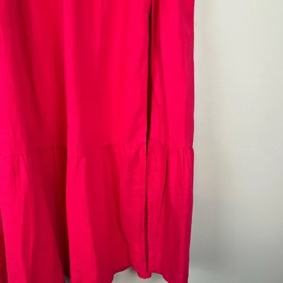 NWT Abercrombie &amp; Fitch Linen Blend Maxi Pink Skirt Size Medium