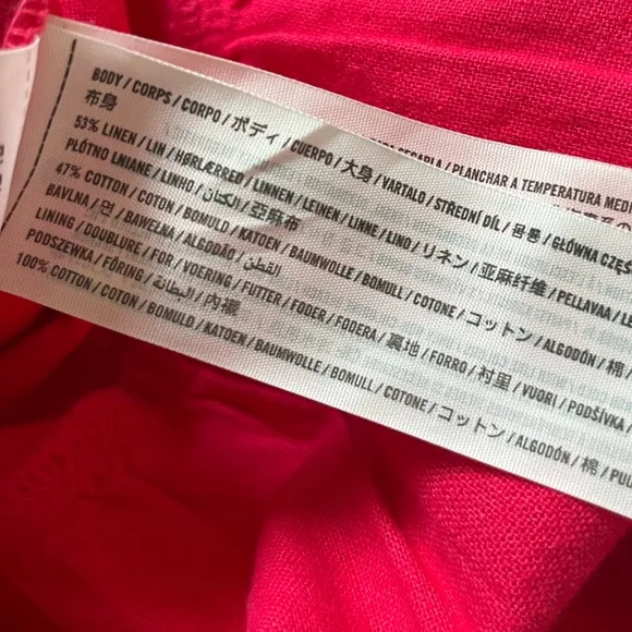 NWT Abercrombie &amp; Fitch Linen Blend Maxi Pink Skirt Size Medium