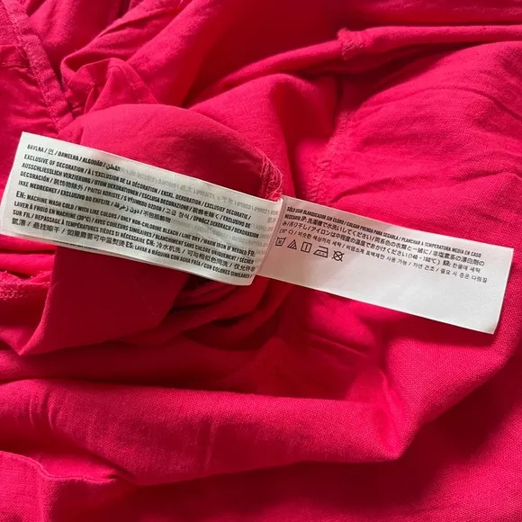 NWT Abercrombie &amp; Fitch Linen Blend Maxi Pink Skirt Size Medium
