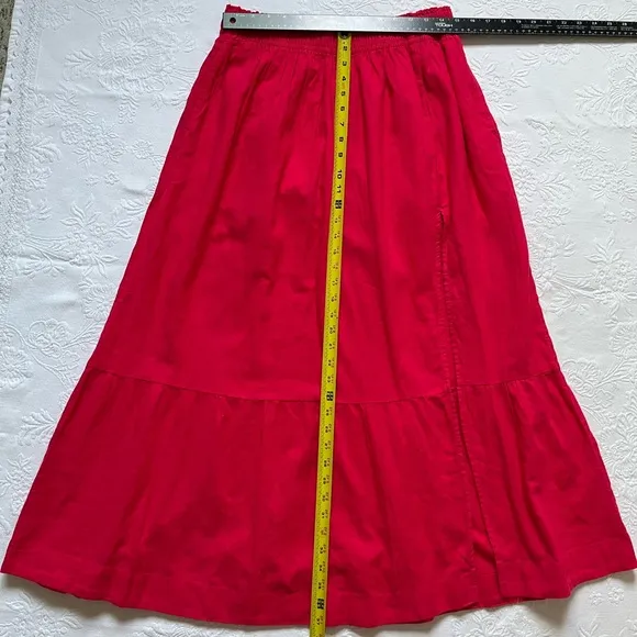 NWT Abercrombie &amp; Fitch Linen Blend Maxi Pink Skirt Size Medium