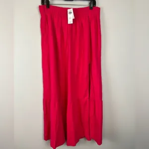 NWT Abercrombie &amp; Fitch Linen Blend Maxi Pink Skirt Size Medium