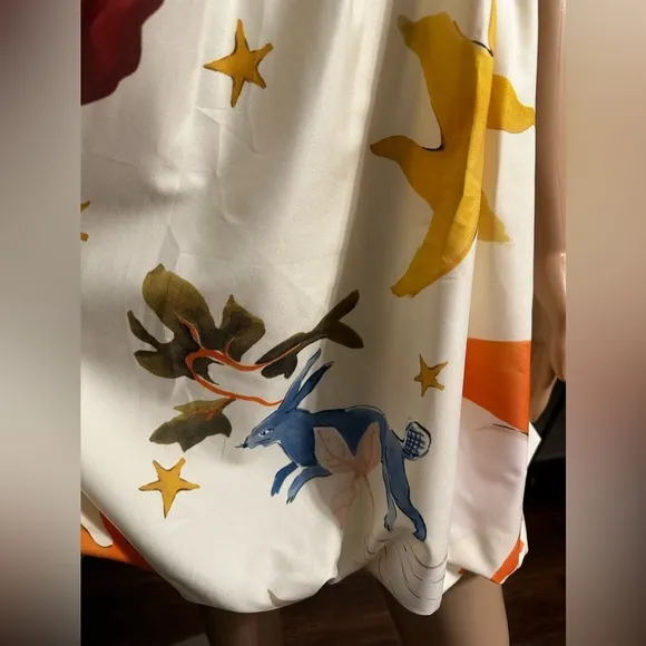 NWT-“La Nature”Printed Spaghetti Strap Mini Dress