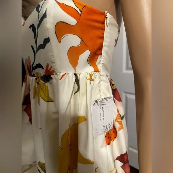 NWT-“La Nature”Printed Spaghetti Strap Mini Dress