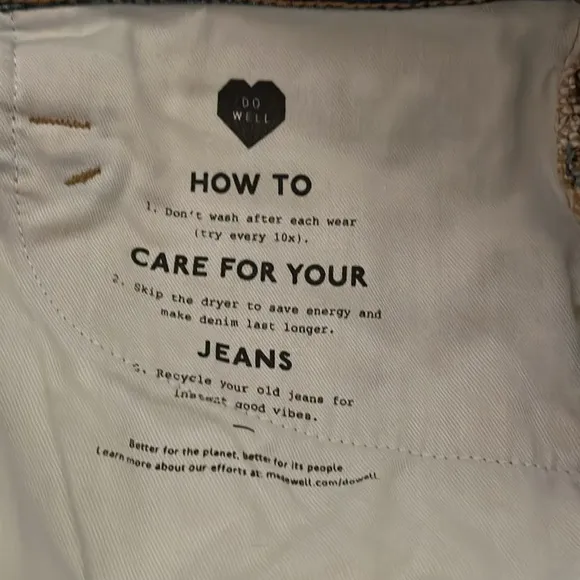 NWT Madewell Rigid Denim Straight Mini Skirt: Destructed Edition - Size 31