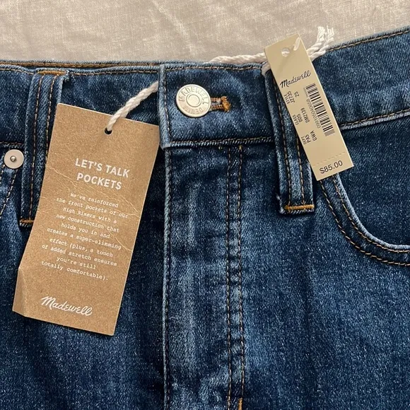 NWT Madewell Stretch Denim Straight Mini Skirt: Step-Hem Edition